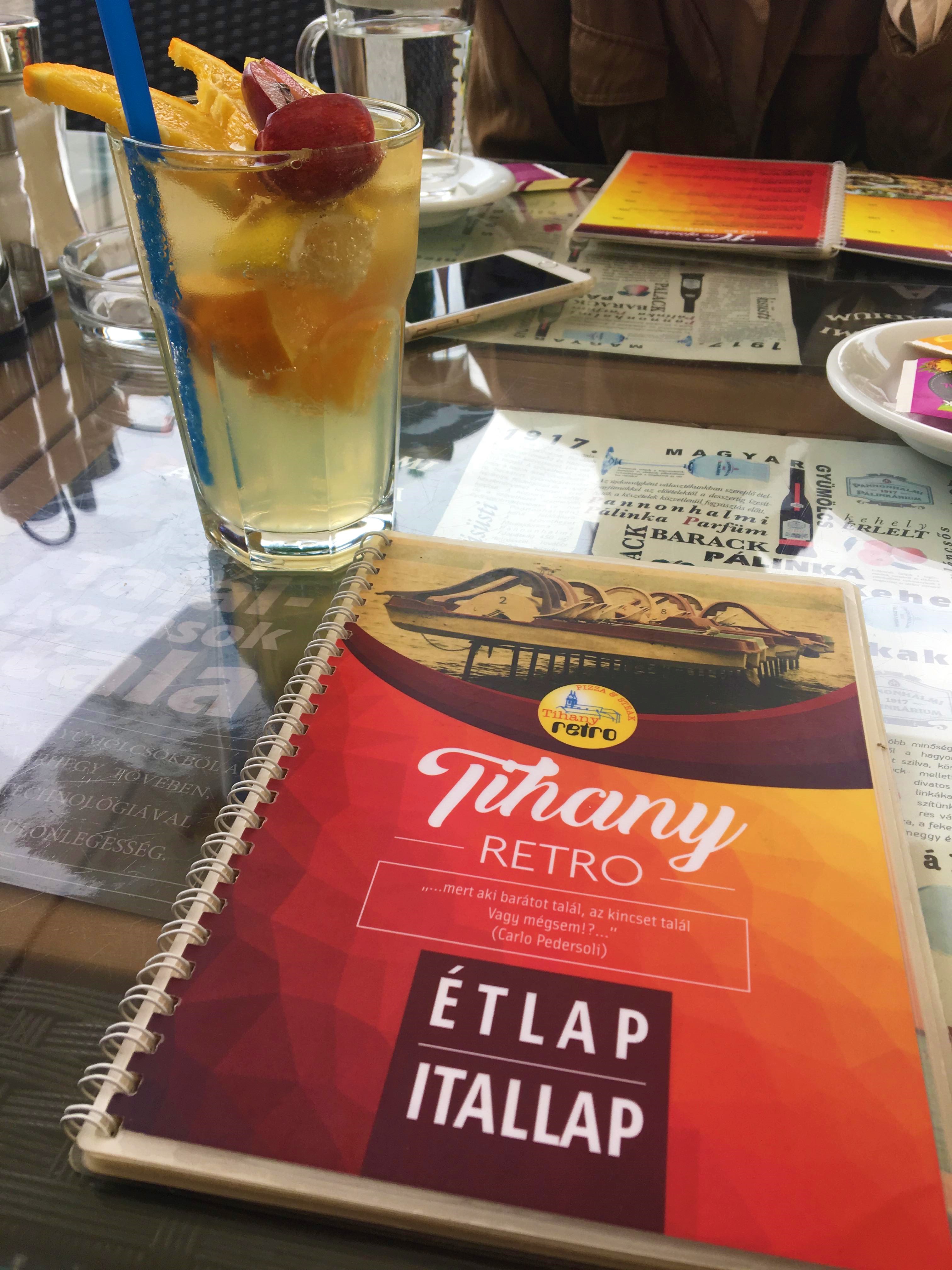 Tihany Retro Pizzéria étlap